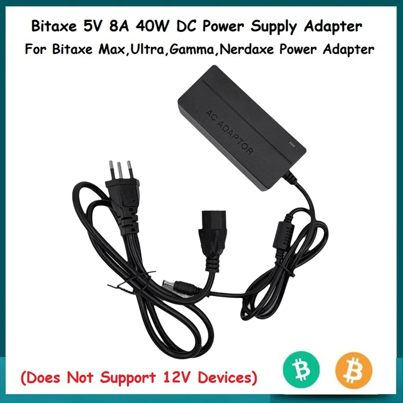 Bitaxe-Adaptateur d'alimentation CC, 5V, 8A, 40W, prise pour Bitaxe Max,Ultra,Gamma,Nerdaxe