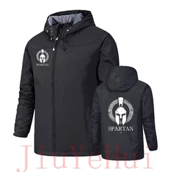 Ancient Greeks Spartans Helm Warrior Waterproof Jacket Spartaned Waterproof Outdoor Hooded Coat Sports Thin Outwear