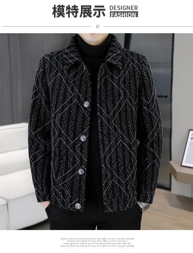 2026 Herbst Winter Herren Slim Fit Plüschjacken Jugend Streetwear Warme Kurze Fleece-Mäntel Kleidung Verdickte Winddichte Parkas – Detail 7