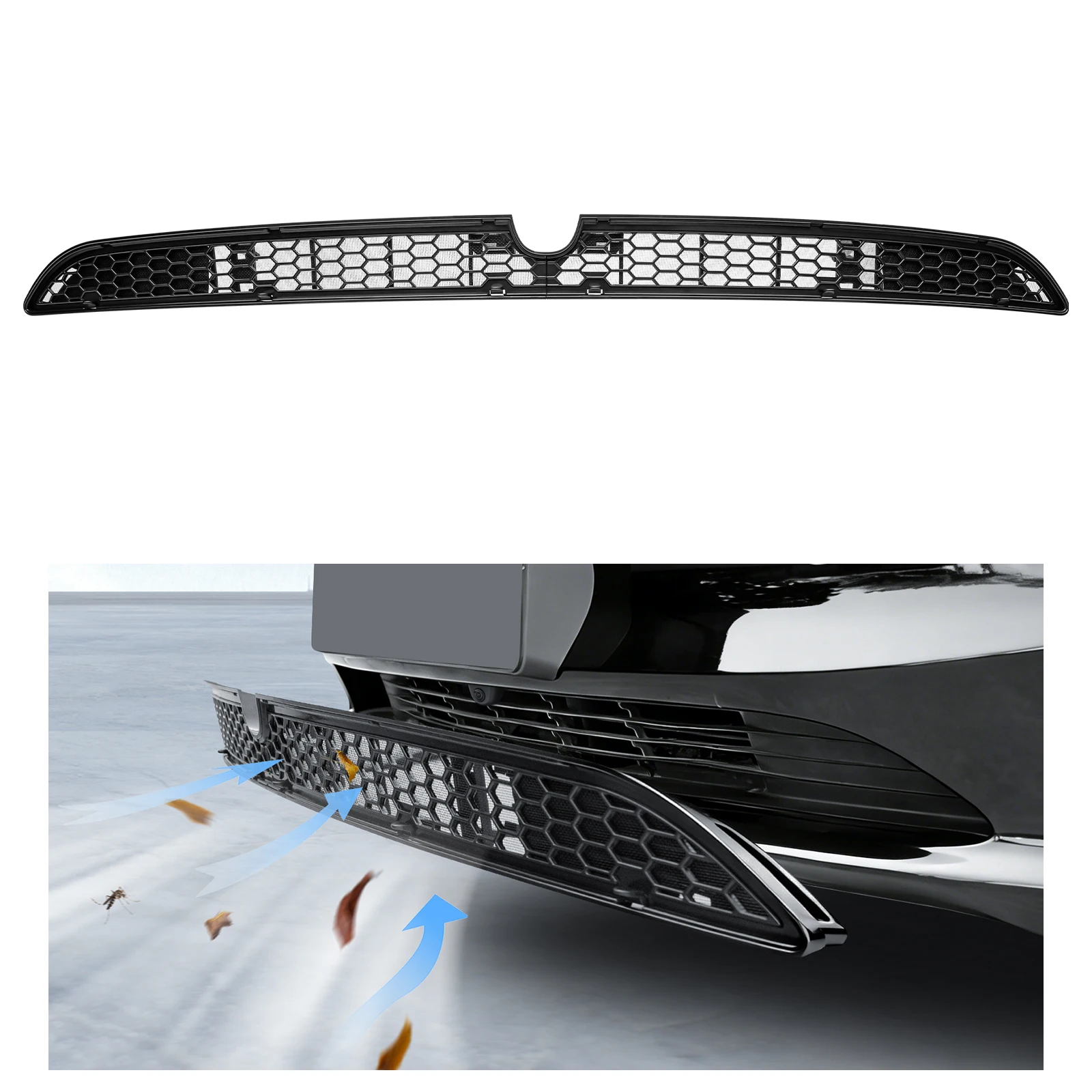 Grille Mesh Inserts for New 2026 Tesla Model 3 Highland with Front Camera Version(Not Fit Model 3 Performance)