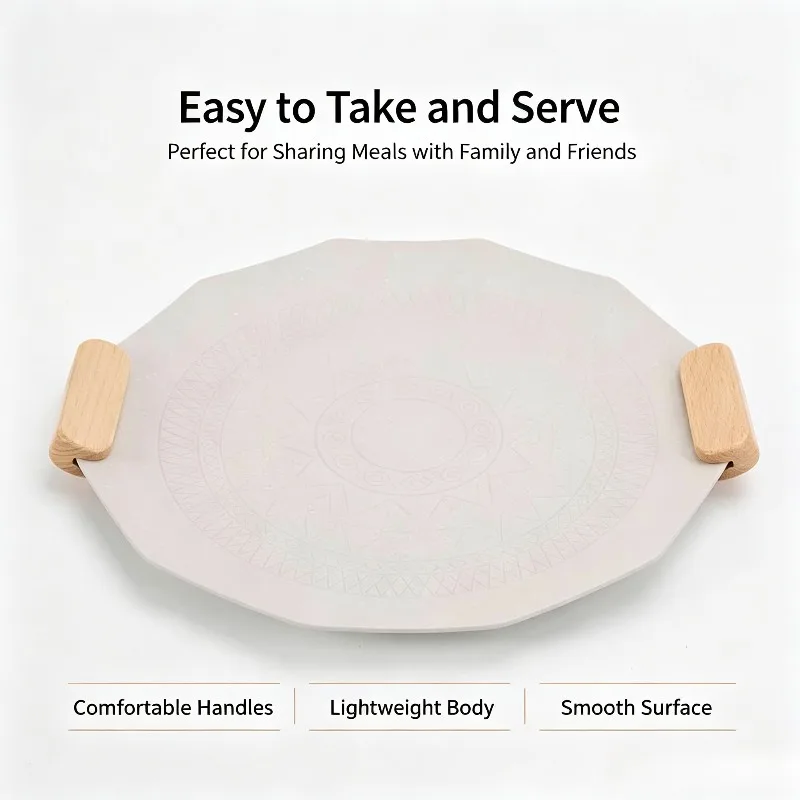 Dual-use Teppanyaki Grill Pan Compatible with Cassette Stove & Induction Cooker Korean BBQ Plate Portable Picnic Barbecue Tray