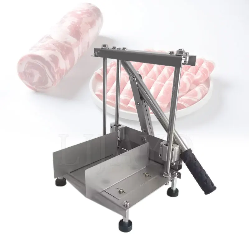 Household Vegetable Hot Pot Mutton Rolls Potato Cutter Manual Meat Slicer For Frozen Lamb Beef Cutting Machine