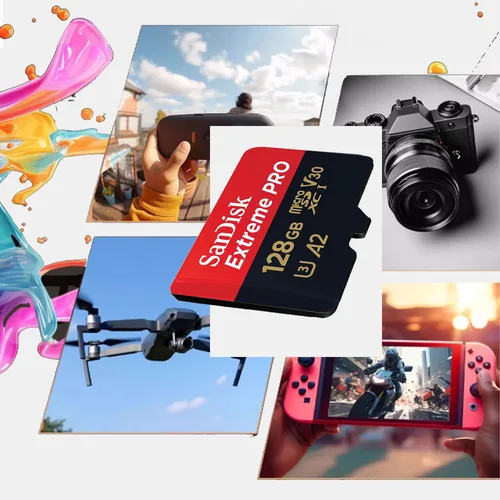 Imagen 2 del producto Tarjeta de memoria SanDisk Extreme Pro tarjeta MicroSD 64GB 128G 256G 512G 1TB C10 A2 U3 V30 4K UHD tarjeta TF tarjeta Flash para cámara Drone