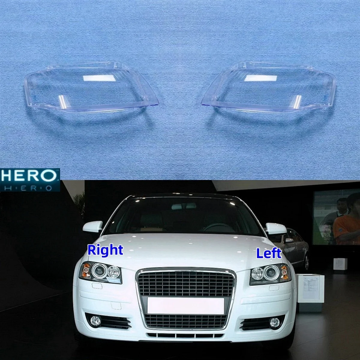

Car Headlamp Lens For Audi A3 2003 2004 2005 2006 2007 Headlight Glass Transparent Lampshades Lamp Shell lens headlamp cover