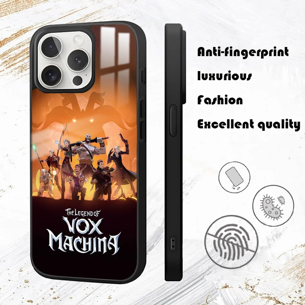 Cartoon L-Legend V-Vox Machina Phone Case For iPhone 16 15 14 13 12 11 Pro Max Plus Mini PC Mirror Fashion  phone case