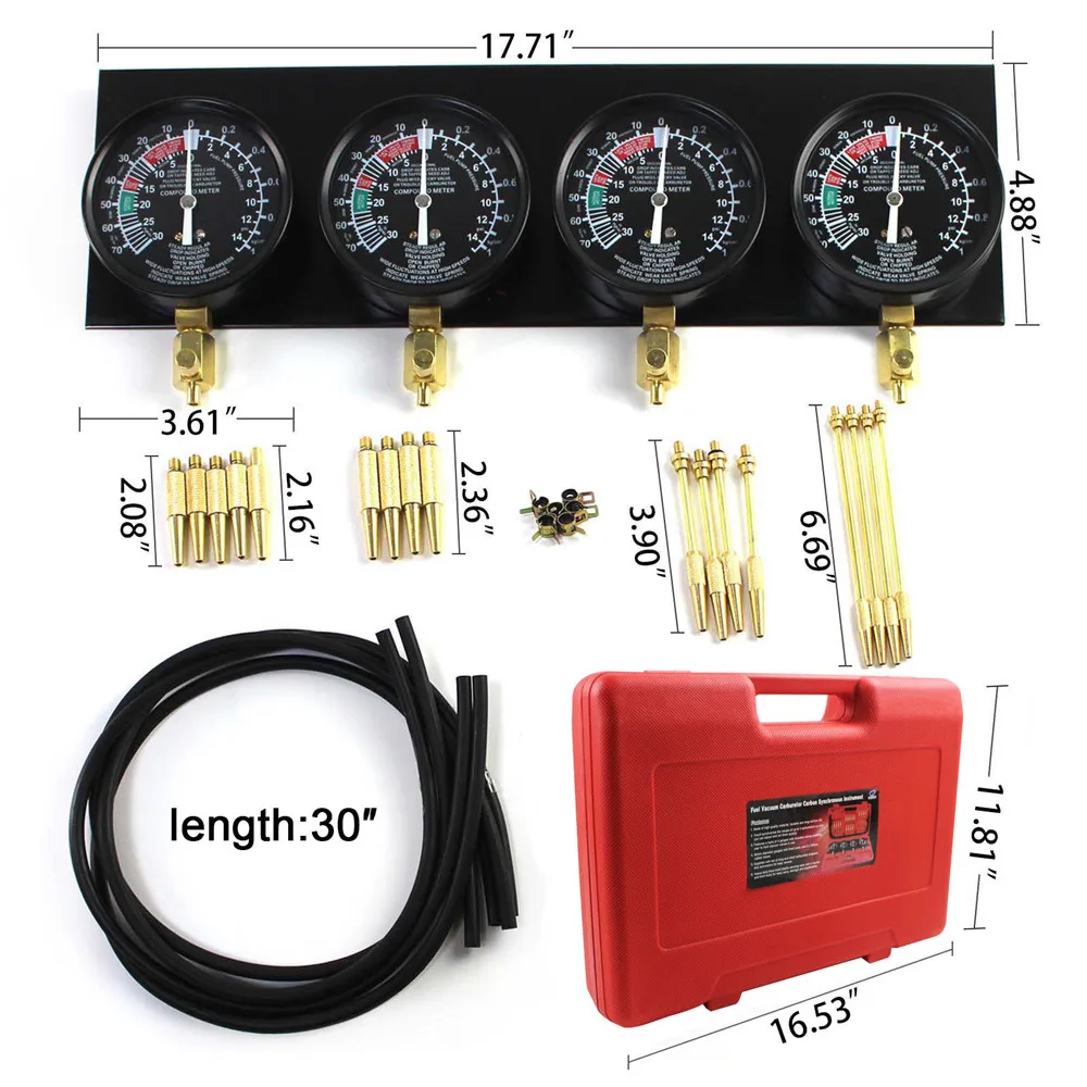 Motorcycle Carburetor Synchronous Balance Detection Table,Hydraulic Pressure Test Gauge Kit For Motorcycle Balance Tool Set