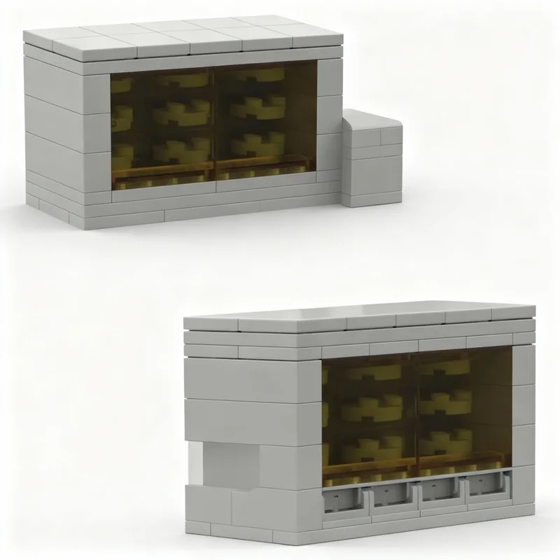 161pcs MOC Magnetic Tape Storage A B Space Classic Model Building Blocks Architecture Christmas Gifts Toy Idea Education