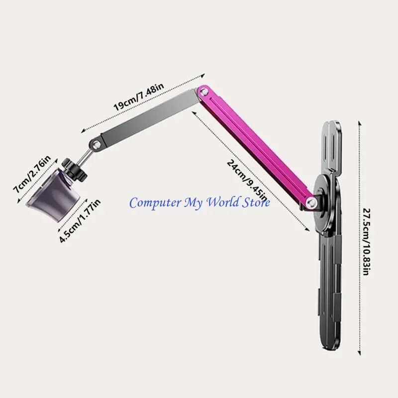 Arm suporte pêlo cabelos giratórios