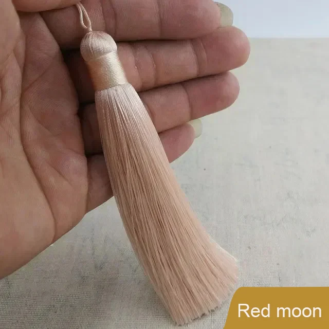 1/2/5/10Pcs 12cm Polyester Seide Quaste Mit Hängenden Ring Seil Fringe Trim DIY Nähen zubehör Hause Vorhang Anhänger Dekoration