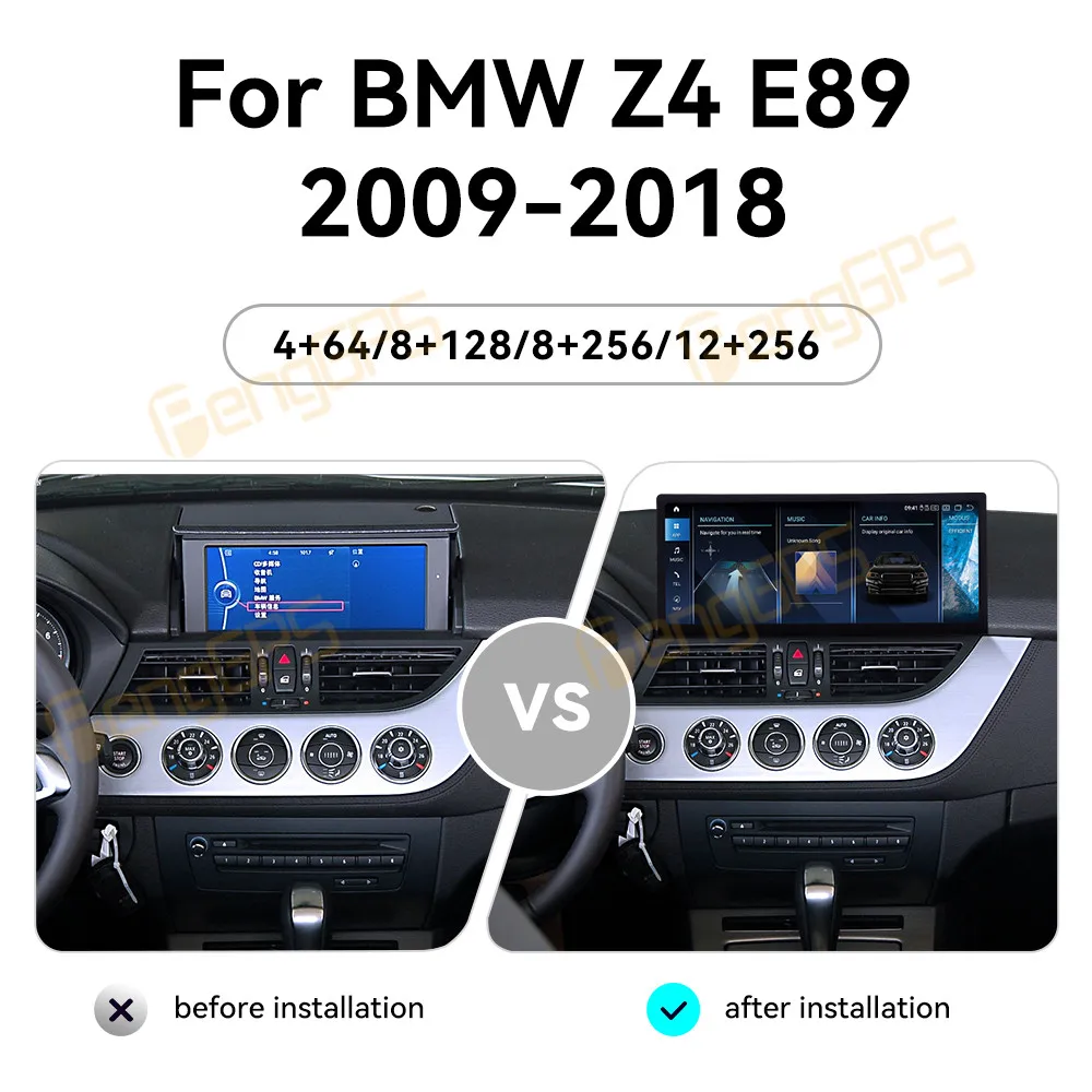 12.3 Inch Ultra Slim Screen Android 13.0 For BMW Z4 E89 CIC 2009-2018 Car Radio Multimedia Player GPS Navigation Unit Carplay