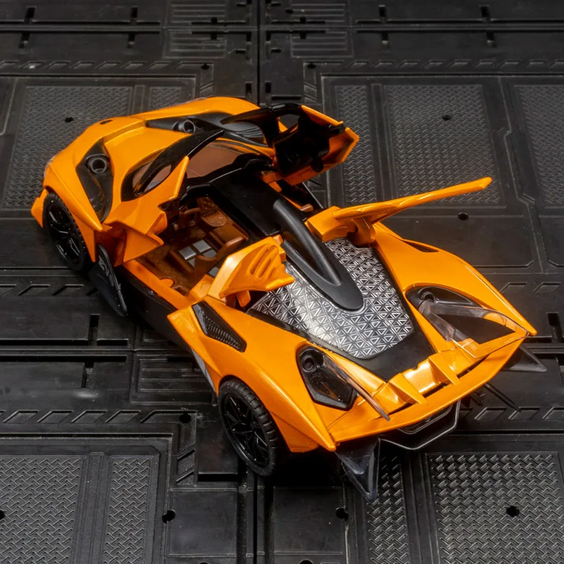 

1:32 Simulated Apollo EVO alloy racing car model door can be opened has simulated sound and lighting functions, rich details