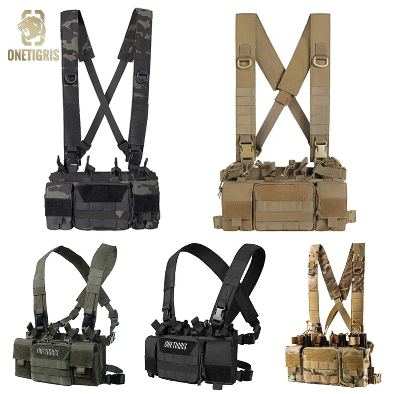 

ONETIGRIS Tactical MOLLE Chest Rigs X Harness JPC Hunting Airsoft Magazine Pouch Tactical Plate Carrier Vest Equipment