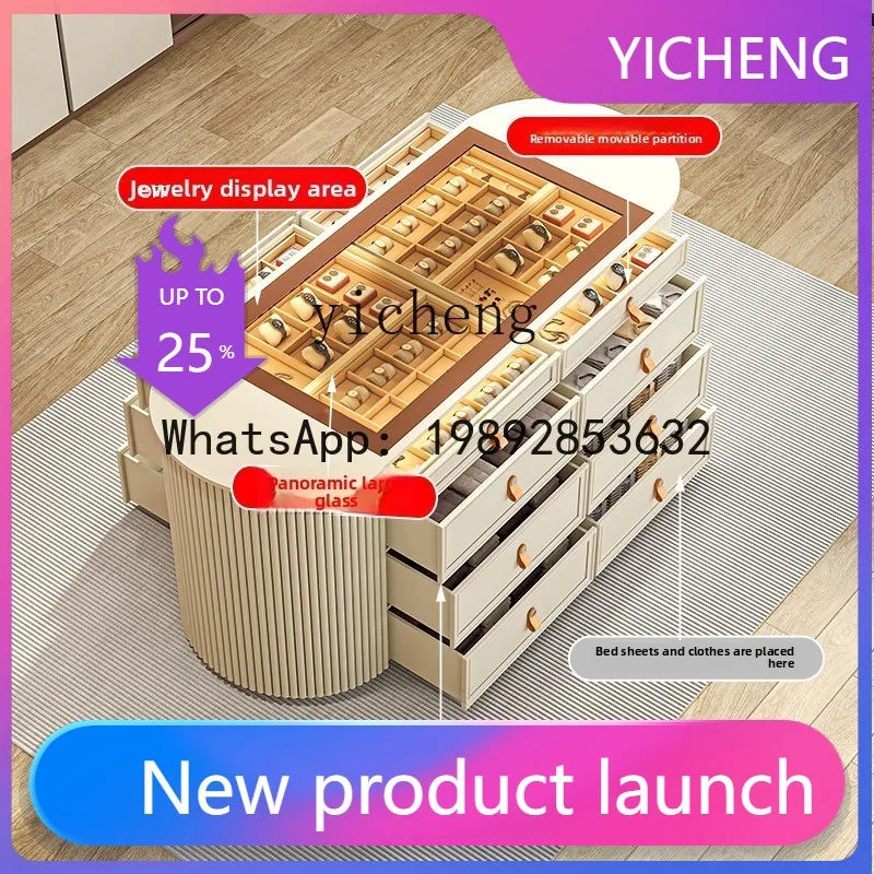 

G1 cloakroom, island table, chest of drawers, chest of drawers, master bedroom storage cabinet, modern simple jewelry display