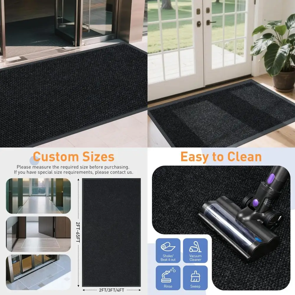 

Настраиваемый нескользящий коврик для внутренней и наружной двери, 2 x 15 футов, коммерческое качество, легко чистящийся входной коврик, низкопрофильный для улучшения