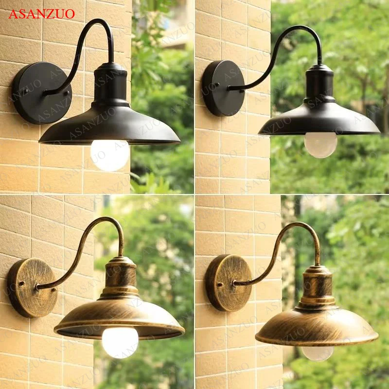 Imagem -02 - American Retro Outdoor Waterproof Wall Lâmpadas Industrial Wall Light Balcony Garden Villa Courtyard Outdoor Terrace Sconce