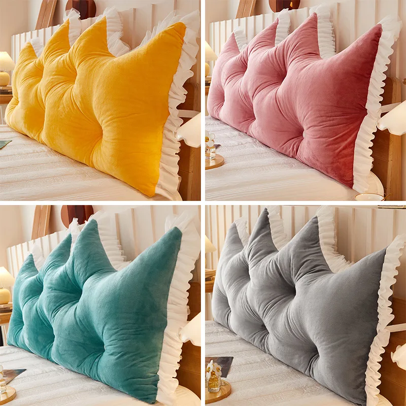 

Large Cute Crown Pillow Back Cushion Reading Wedge Pillow Bedside Headboard Pillow Sleeping Neck Pillow Body Cushion Backrest