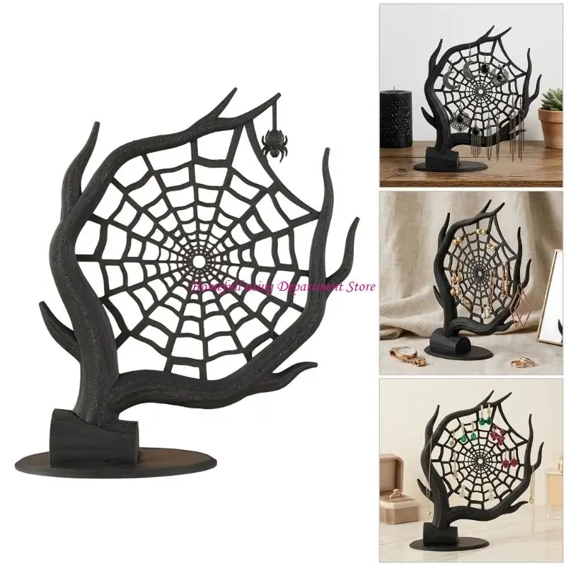  Desktop Jewelry Holder with Web Layout and Stable Base Display
