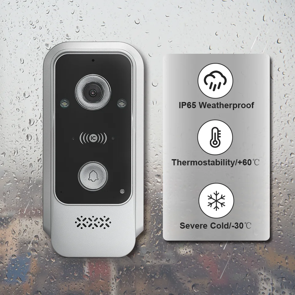 TUYA 1080P 7 Zoll Farb-Touchscreen Wifi Video Türklingel Smart APP Home Intercom Kit für NFC RFID Access Control System