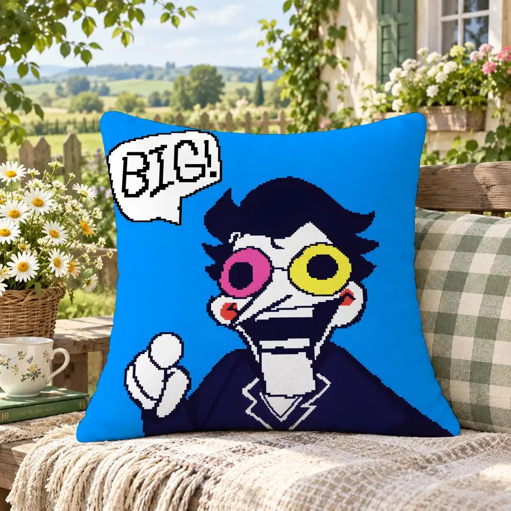 Game Deltarune S-Spamton Cushion Cover Soft Short Plush Anti-Mite Sofa Bedroom Den Car Dorm Decor Gifts