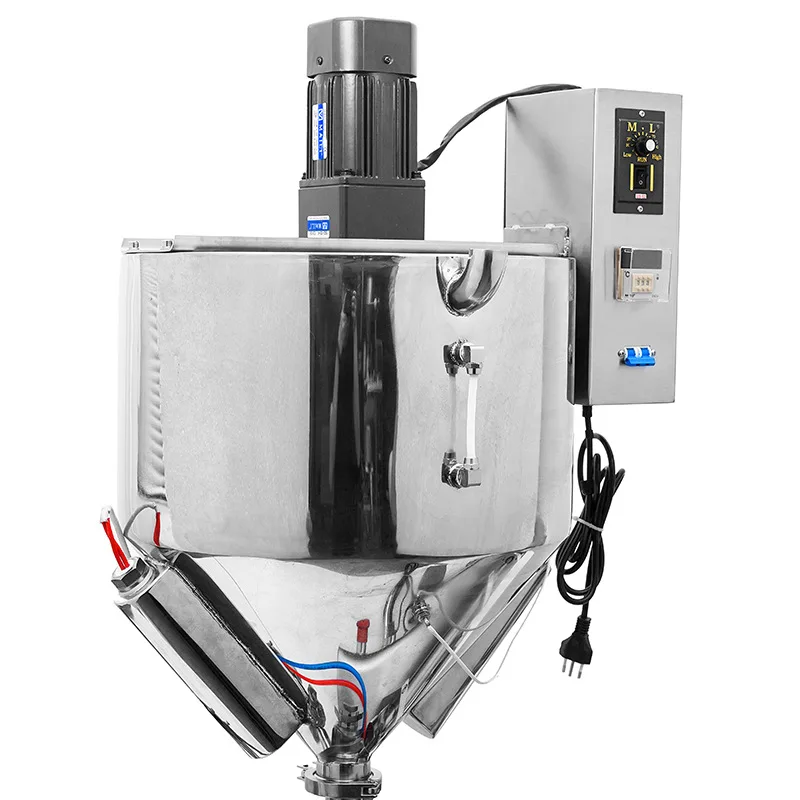 Pneumatic heated stirring filling machine for pastes, chili oil, candles, syrups, glue, and honey - highly customizable