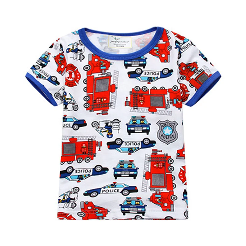 Jumping Meters Fashion Summer Girls T Shirts Animals Print Baby Clothes Short Sleeve Toddler Kids Tees Tops Shirts
