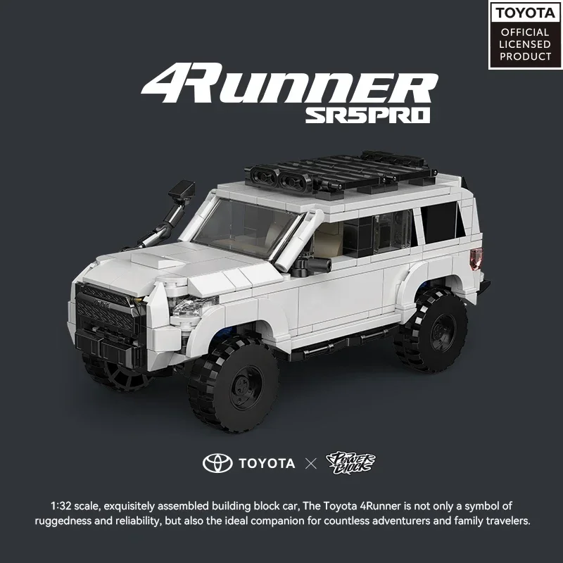 540PCS Toyota 4runner Off Road Car Building Blocks Classic City Vehicle Model Bricks With Display Box Kids Toys Holiday Gifts