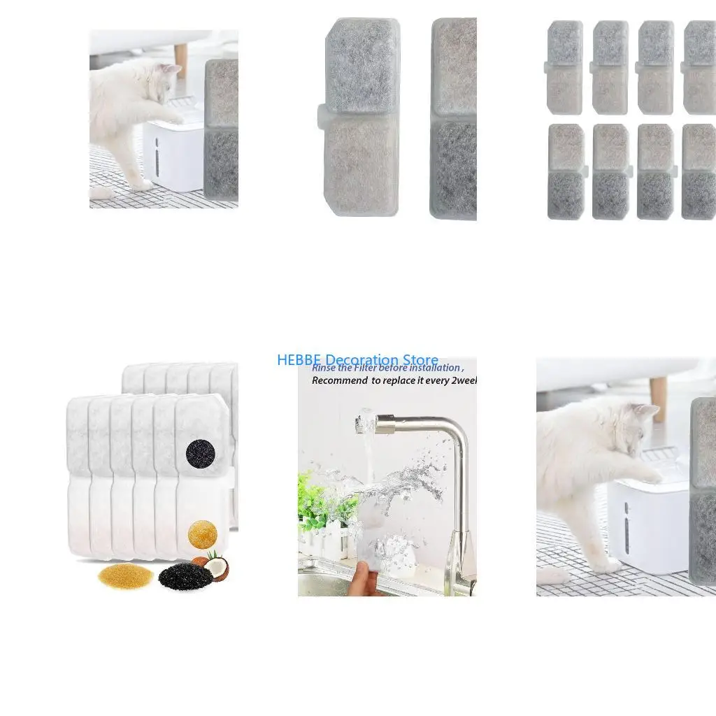 B0KC 10 pcs Rectangle Pets Dogs Water Drinking Fountain Dispenser Puppy Suppies for  Puppy Pet Automatic for Cat Founta