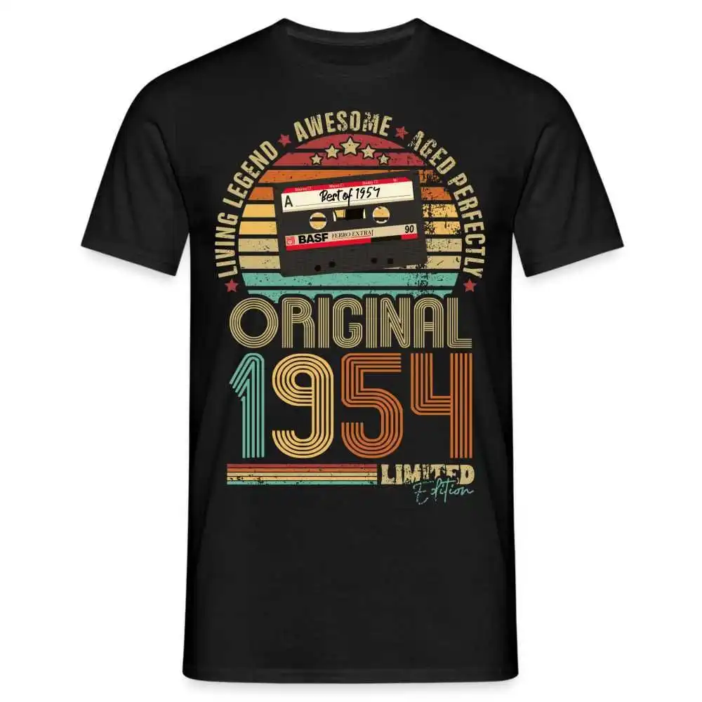 70Th Birthday Retro Style Music Cassette Best Of 1954 Limited Edition T Shirt