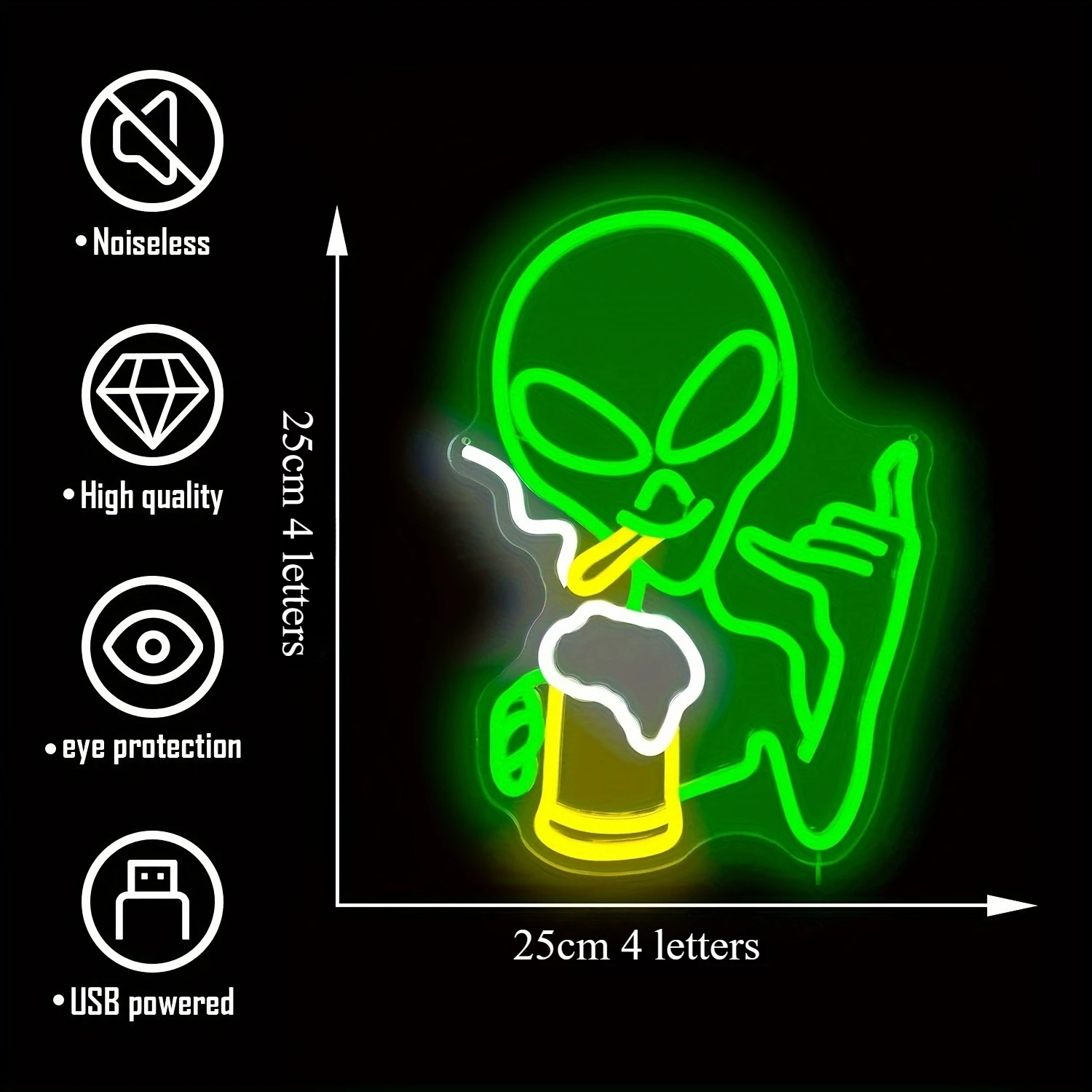 Customizable LED Neon Signs Customized Text Suitable For Wall Aisle Bedroom Dining Room Decorative Light USB Plug Shatterproof