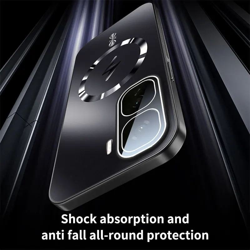 VIVO IQOO Neo 10 Pro ケース 新型 AG マット ライトニング マグネット式 ハードシェルカバー IQOO Neo 10R 耐衝撃バンパー フンダ