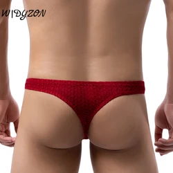 Sexy Underwear Men's T-Back Underpants Thongs G-String Lace Briefs Breathable Male Lingerie Panties Translucent Pouch Men Thong