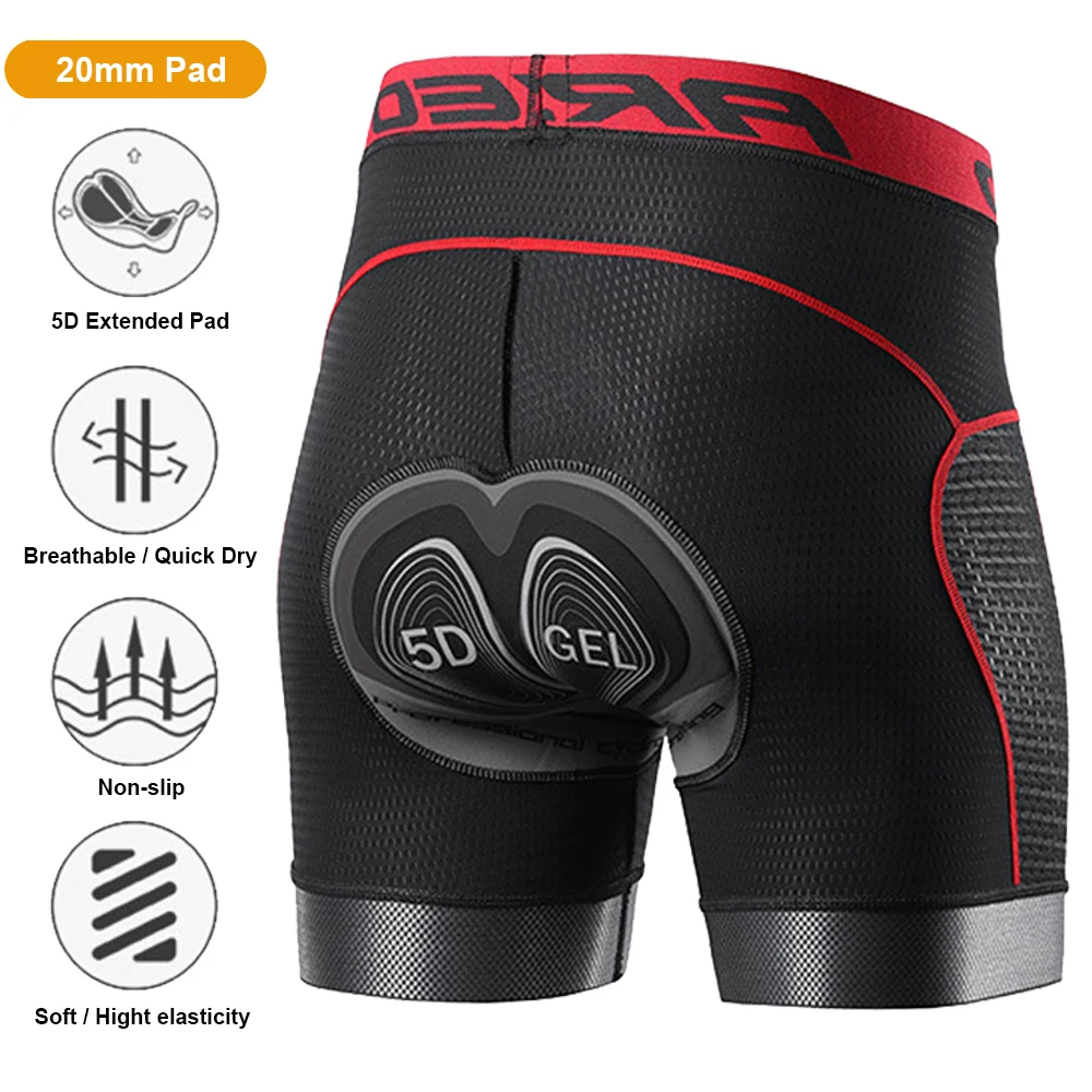 

Men's Cycling Shorts 5D GEL Pad Breathable Mesh Brief Cycling Underwear Shockproof Bicycle Underpant MTB Road Bike Riding Shorts