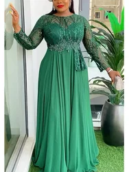 Elegant African Dresses for Women 2024 New Africa Clothing Plus Size Turkey Wedding Party Long Dress Dashiki Ankara Outfits Robe