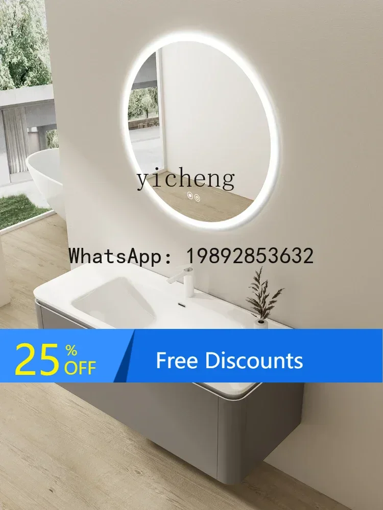 

LYY Bathroom Cabinet Integrated Ceramic Basin Washbasin Cabinet Combination Washstand Sink