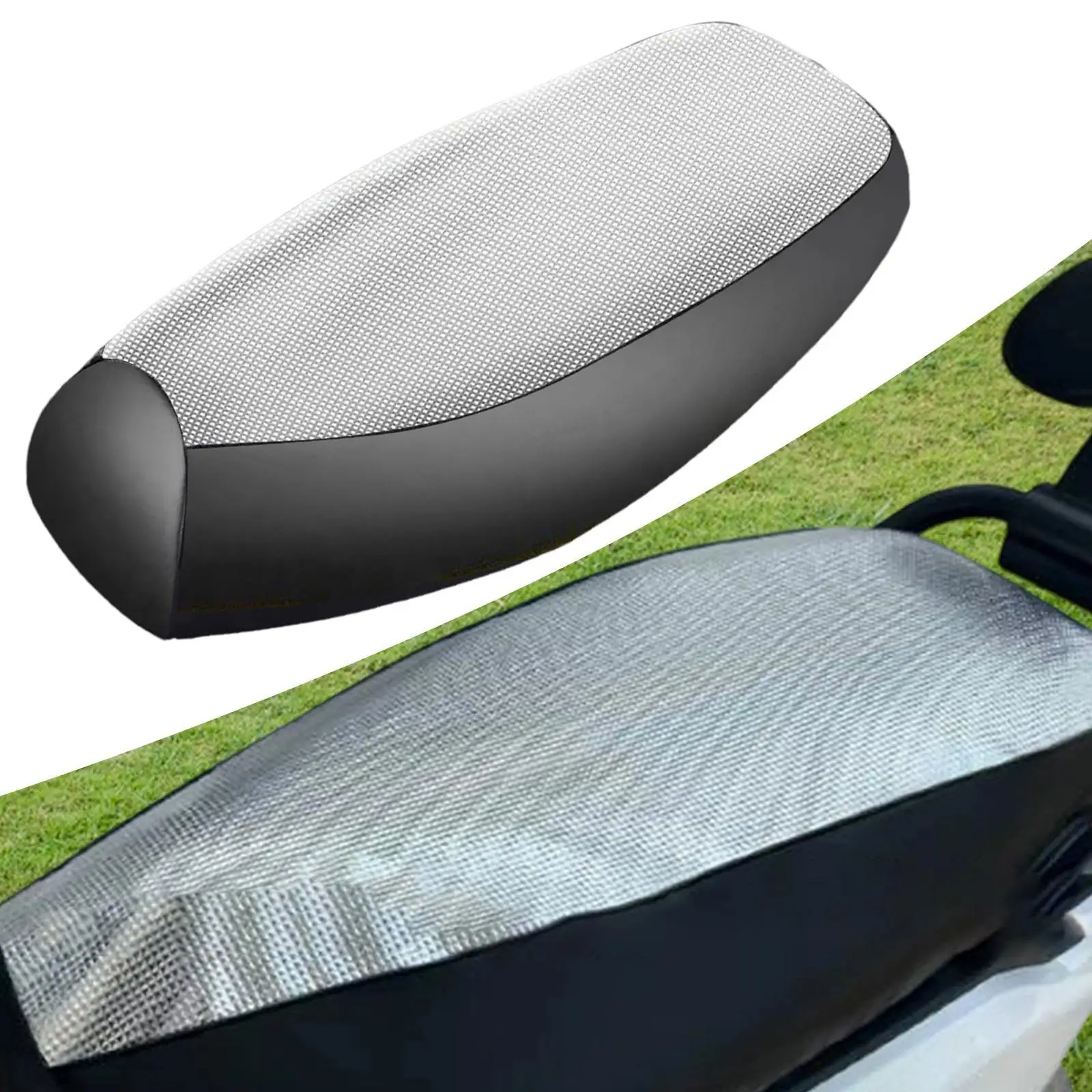 Electric Motorcycle Seat Cover PU Leather Nonslip Heat Insulation Water Resistant Insulated Summer Sunproof Protection Cover