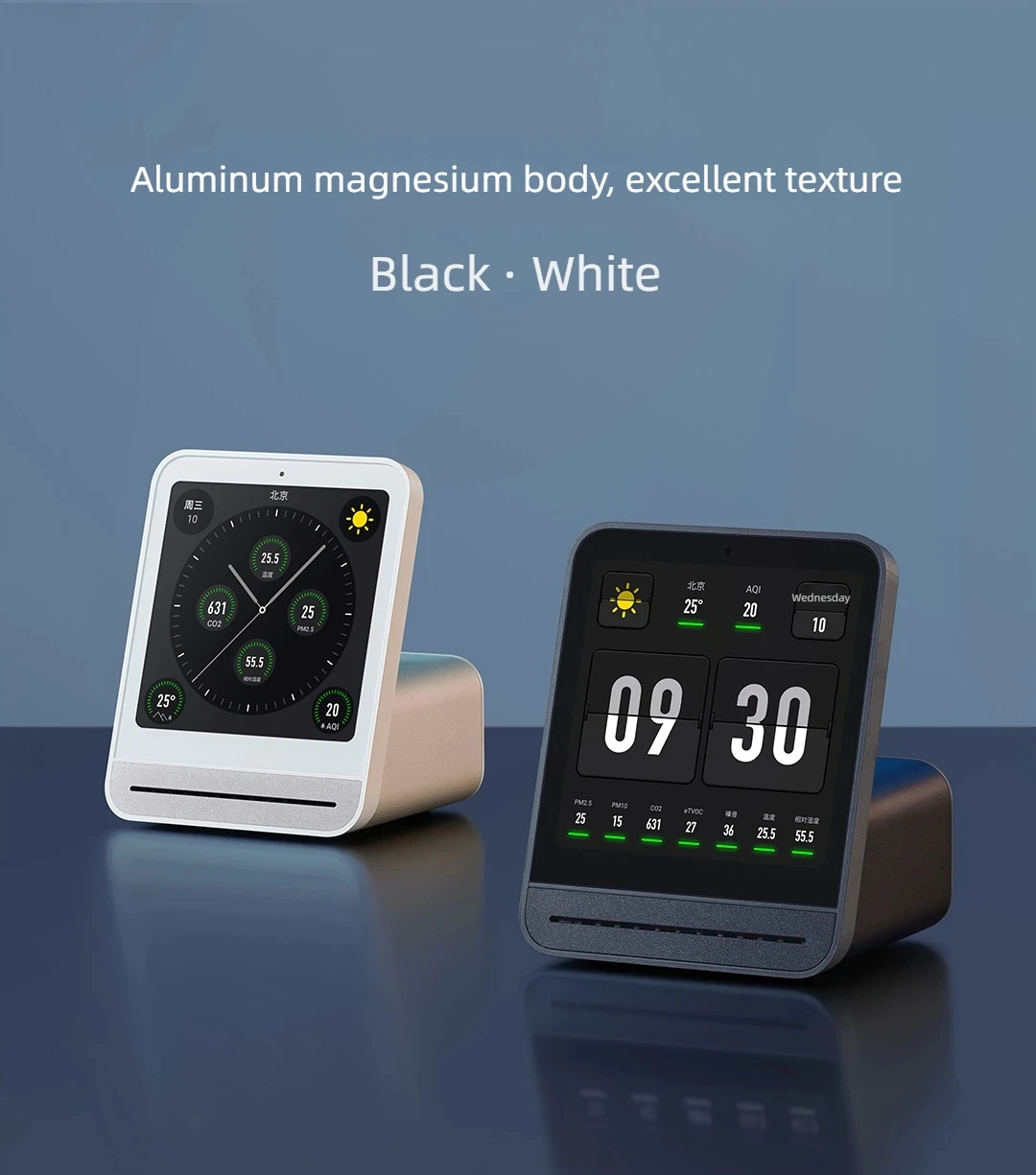 

Qingping 2nd Generation Smart Home Air Quality Monitor 4'' Touch Screen Temperature Humidity Sensor TVOC CO2 PM2.5 Detector Comp