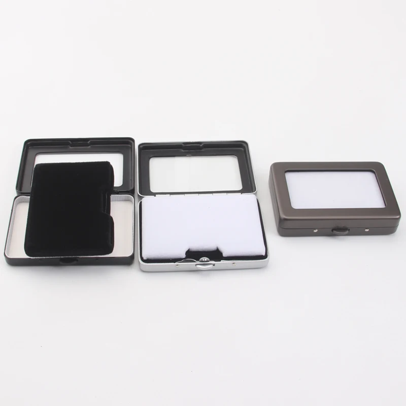 High Quality metal jewelry gem stone box diamond diamond packaging box jewelry display box