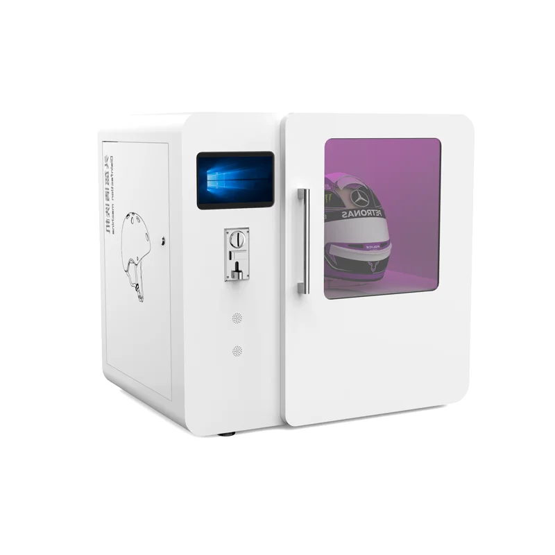 

The factory has developed a motorcycle helmet washer with cleaning, deodorizing, and drying capabilities