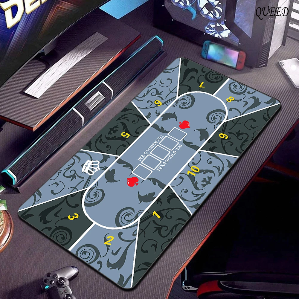 50x100cm Professional Poker Mat Texas Holdem Pokers Tablecloth Portable Rubber Waterproof Poker Table Cover Board Game Mat