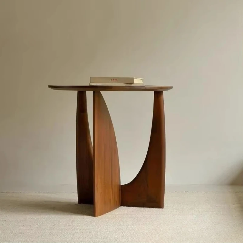 

Solid wood side table, sofa, coffee table, living room, corner table, small apartment, walnut hotel