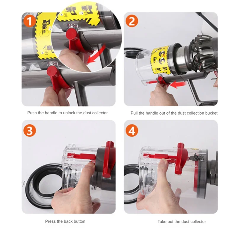 

A24R запасные аксессуары, комплект деталей для Dyson V11 V15 SV14 SV15 SV22, насадки для пылесоса, пылесборник + HEPA-фильтр + переключатель B