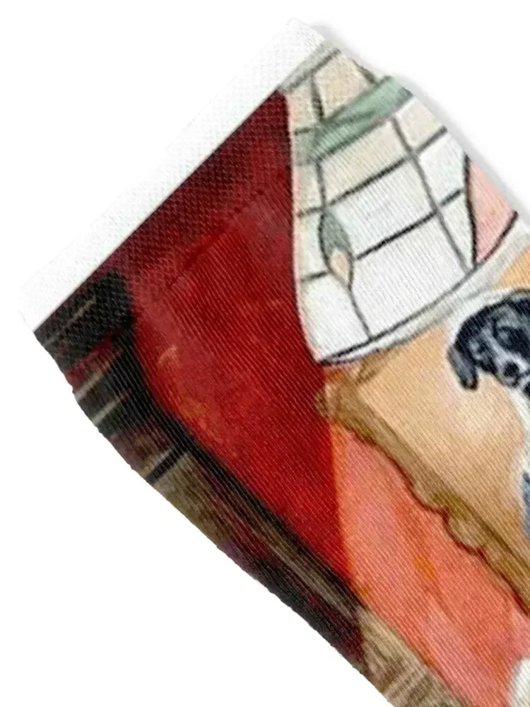 الكلاب لعب بوكر: خمر بوكر نادي مجردة طباعة الجوارب مضحك هدية كرة السلة المهنية الجري الجوارب الإناث الرجال