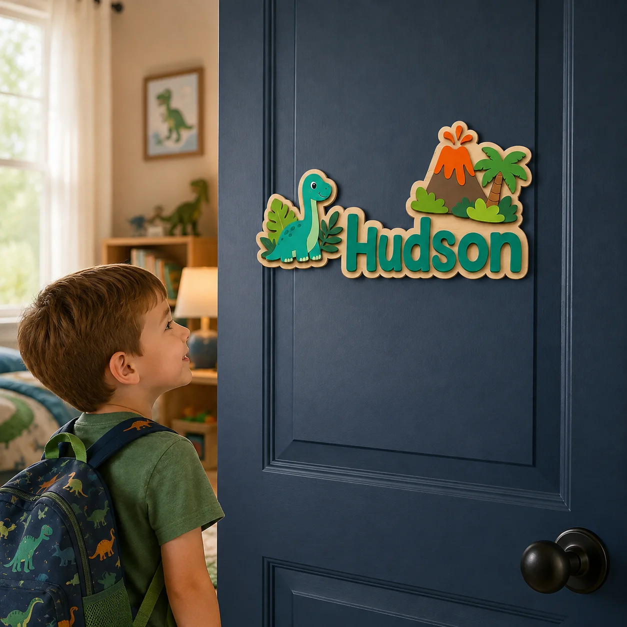 Custom Wooden Name Sign Personalized Kids Door Plaque 3D Layered Wall Hanging for Nursery Room Decor image 5