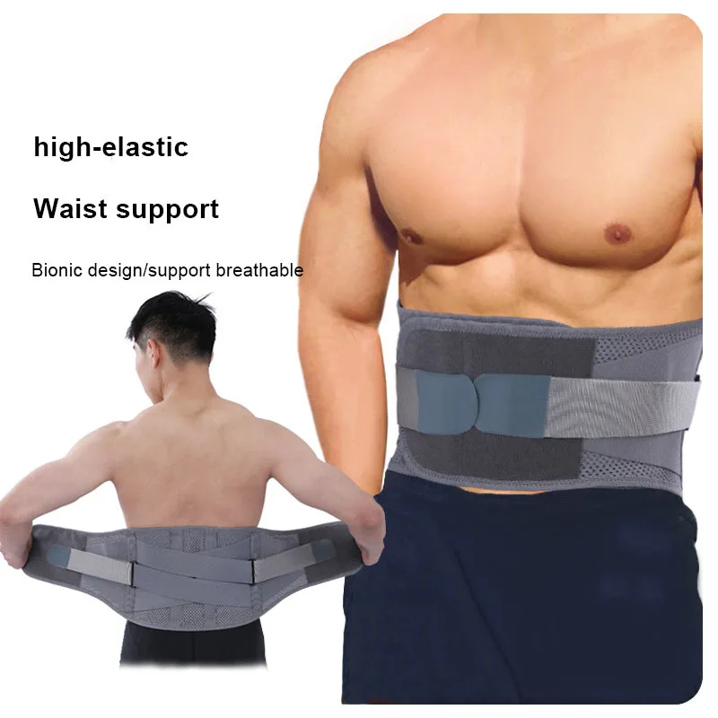 Lumbar Support Belt Breathable Lower Back Brace Waist Trainer Support for Heavy Lifting Sciatica Herniated Disc Back Pain Relief