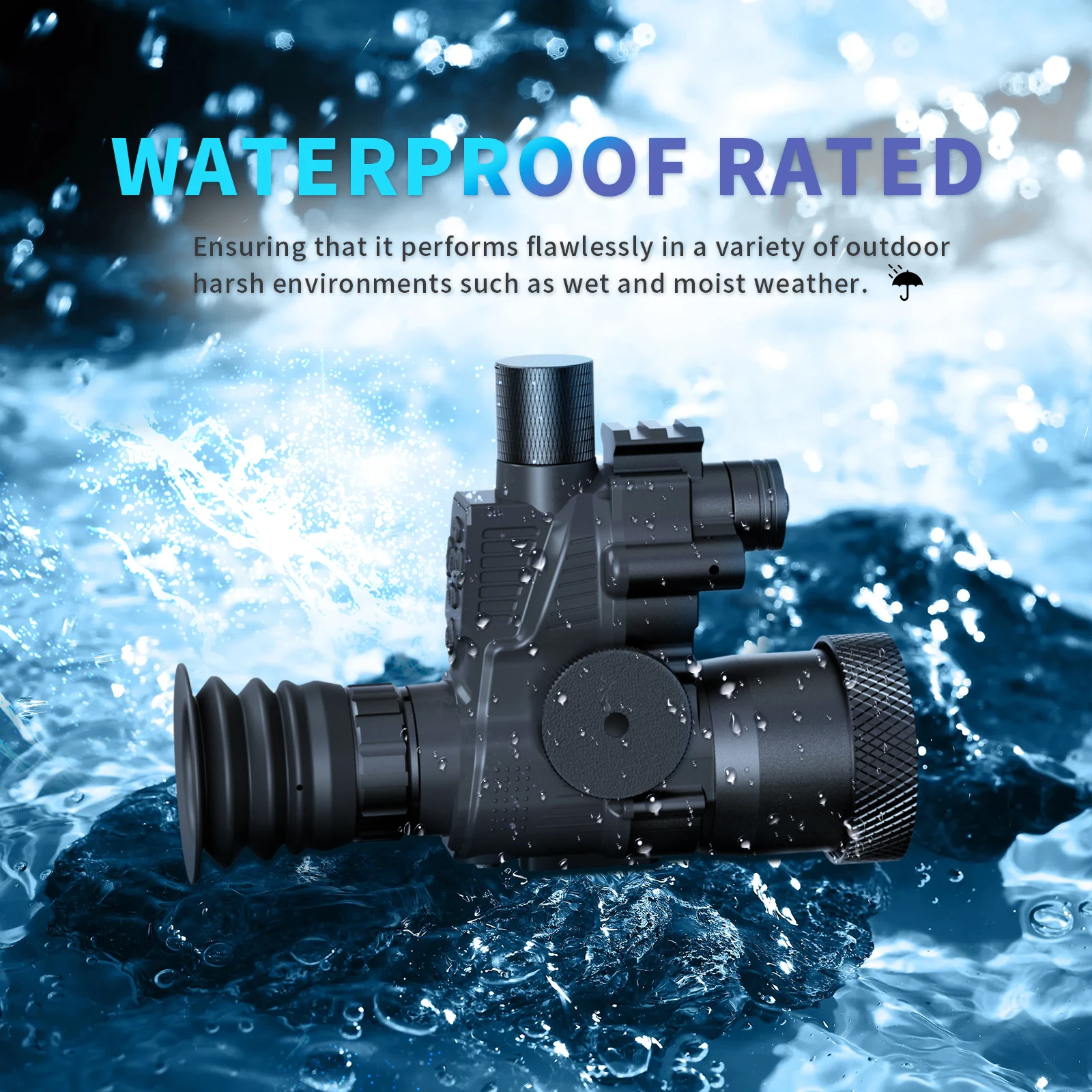 NV700S Magnification 4x-14x Waterproof Monocular Digital Night Vision Infrared Night Vision Scope for Hunting