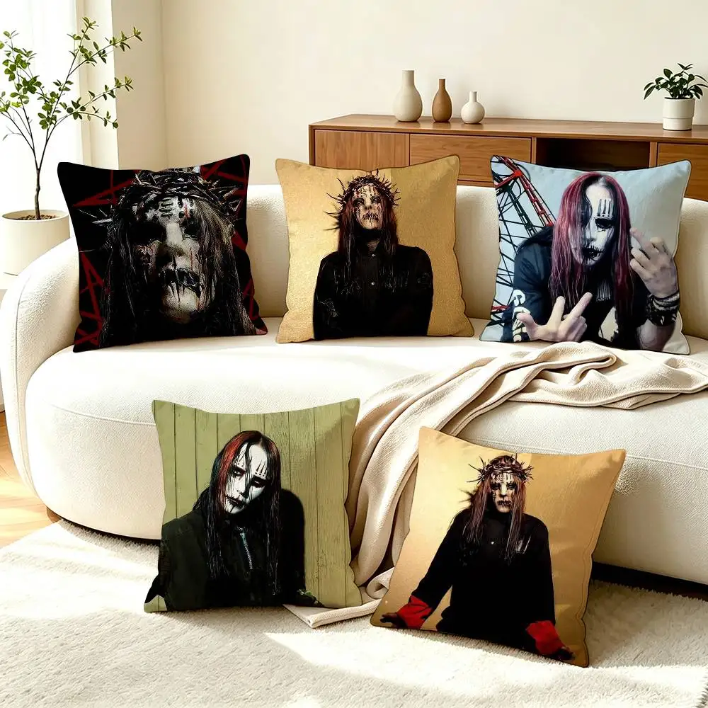 S-Slipknot Joey J-Jordison portrait  Pillow Case Square Double-Sided Sofa Cushion Cover Bedroom Bedside Pillow