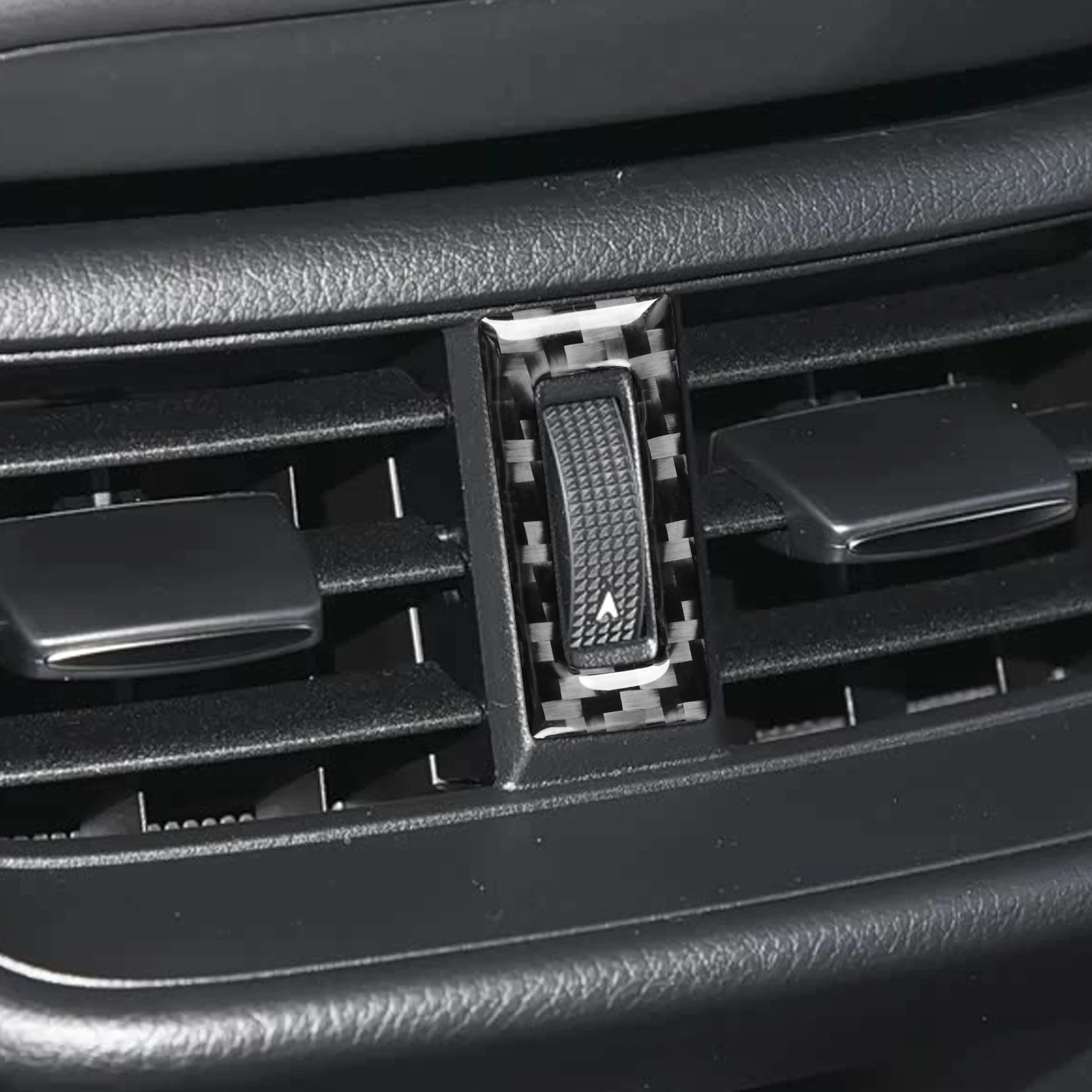 Real Carbon Fiber Car Accessories Rear Vent Adjustment Soft Sticker For Lexus ES200/250/260/300h/350 2018 19 20 21 22 23 24 2025