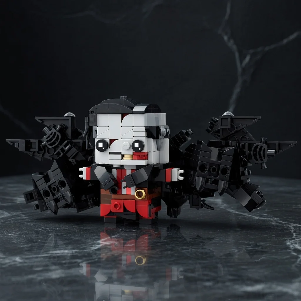 moc-悪の魔法魔術師マルチアームアンデッドブリックフィギュアビルディングブロックホラー映画キャラクターモデル-diy-組み立てパズルギフト