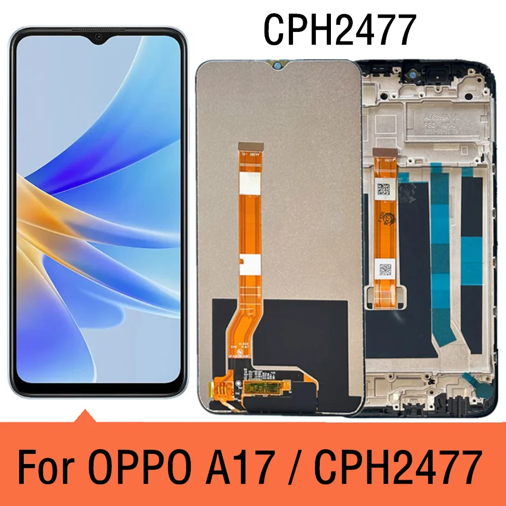 

6.56'' IPS For Oppo A17 LCD Display Screen Touch Panel Digitizer Replacement Parts For Oppo A17 LCD With Frame CPH2477