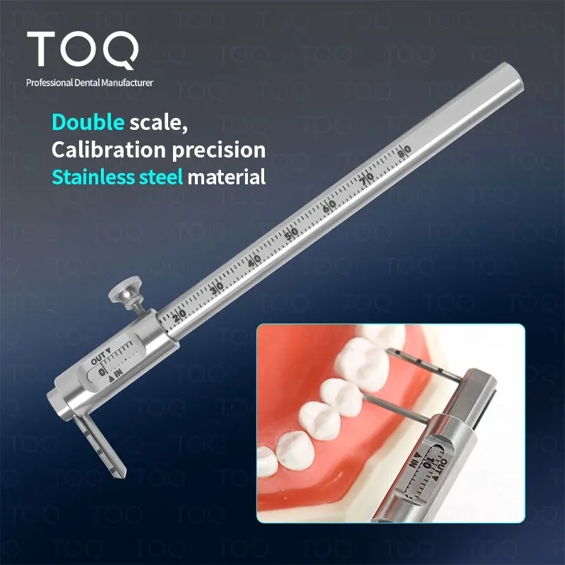 Dental Implant Measuring Calipers Can Slide Orthodontic Measuring Gauge Rule 0-80Mm Measuring Gauge Rule